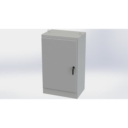 Saginaw Control & Engineering 3 Point Latch with Padlock/Keylock Handle Electrical Enclosures, 60 in H, 24 in D, 36 in W SCE-603624FS